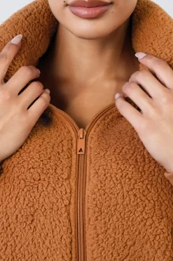 Vitality Teddy Bomber Jacket - Caramel