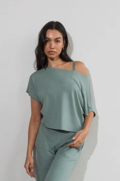 Vitality Vital® Off Shoulder Tee - Thyme