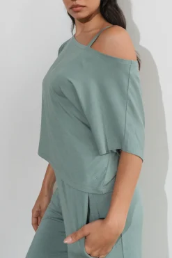 Vitality Vital® Off Shoulder Tee - Thyme